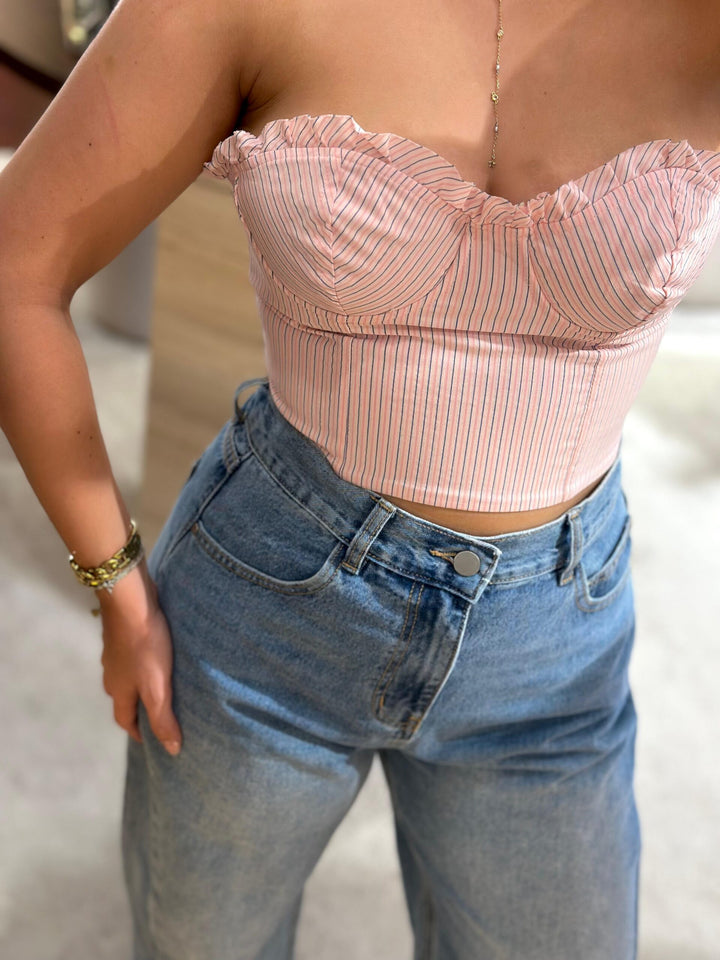 TOP CROPPED ÁS RISCAS DIXIE