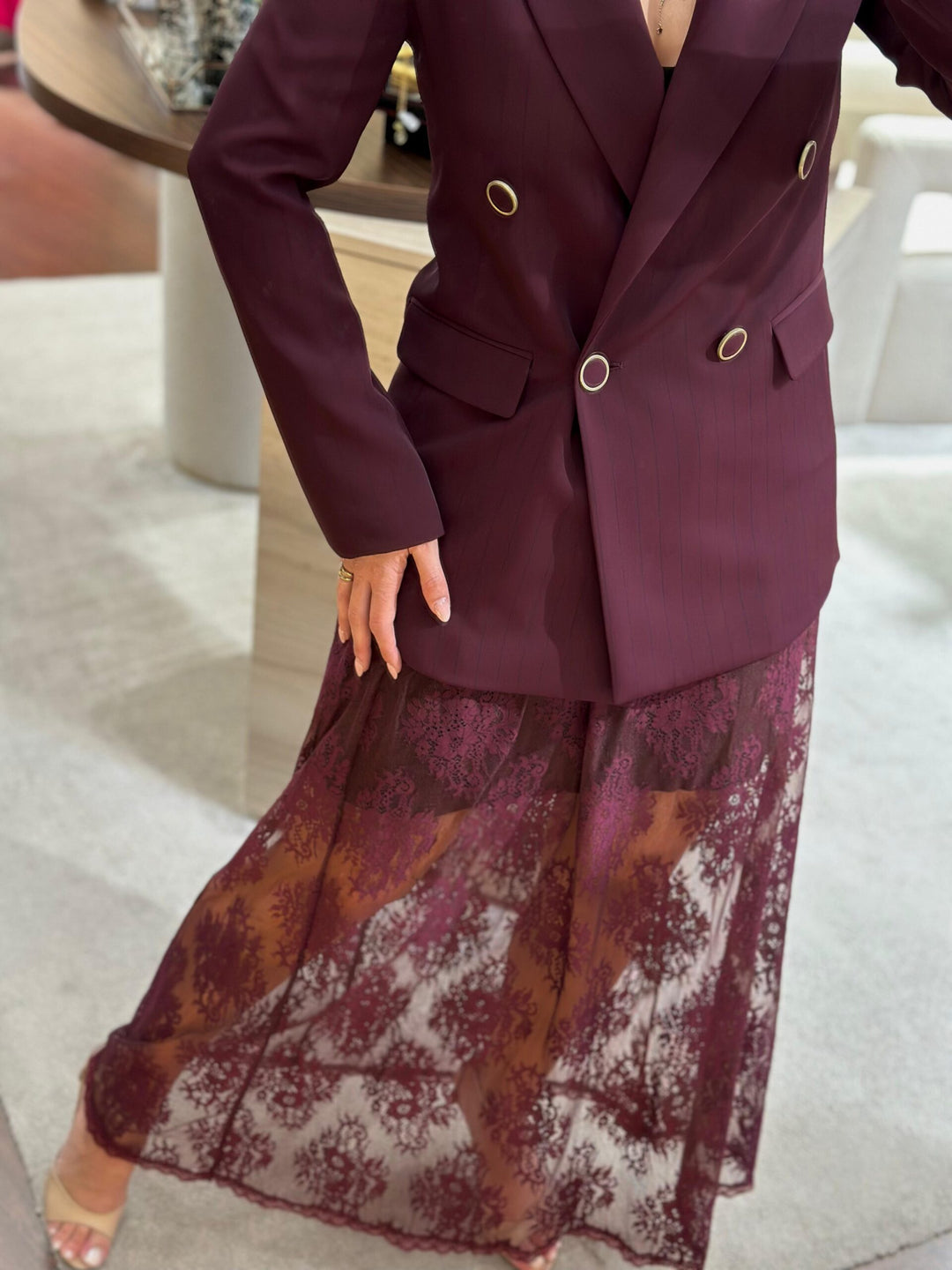 BLAZER BORGONHA COM BOTÕES RINASCIMENTO