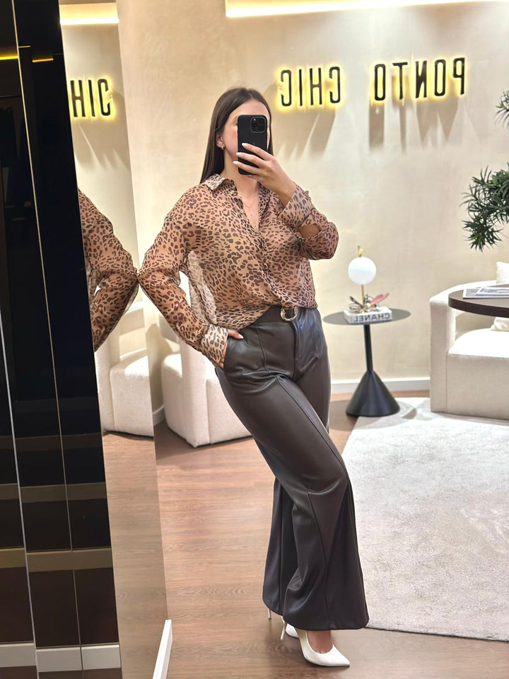 CAMISA ANIMAL PRINT TRANSPARENTE IMPERIAL