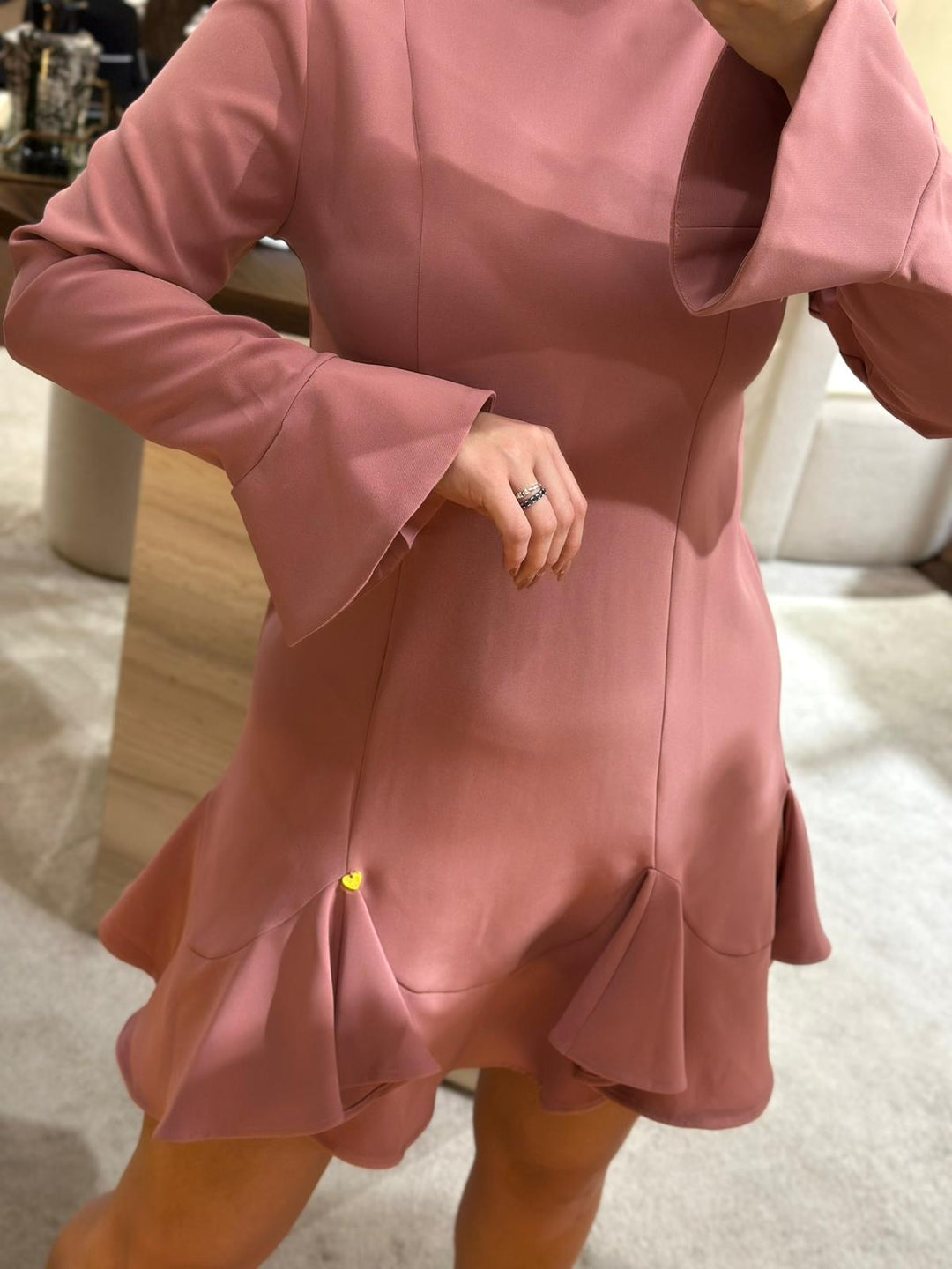 VESTIDO ROSA COM FOLHO MISS YOU