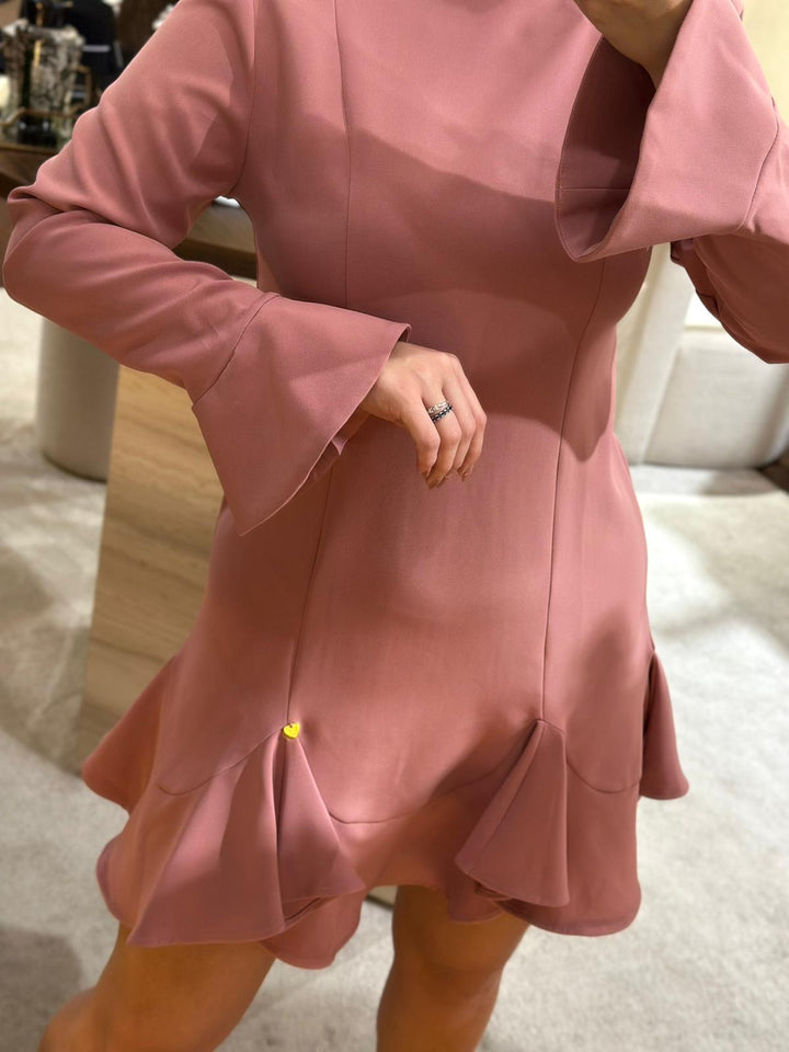 VESTIDO ROSA COM FOLHO MISS YOU