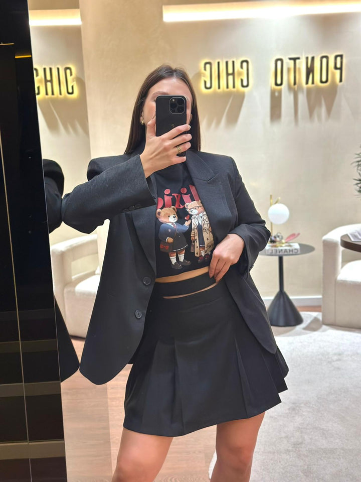 BLAZER CINZA COM PADRÃO FINO IMPERIAL
