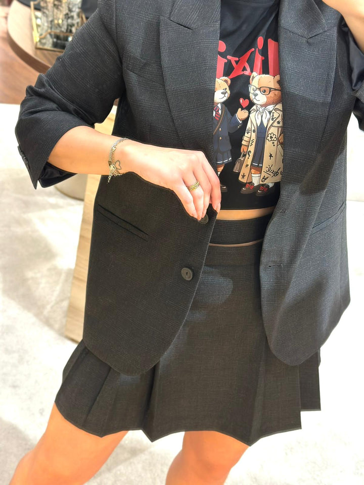 BLAZER CINZA COM PADRÃO FINO IMPERIAL