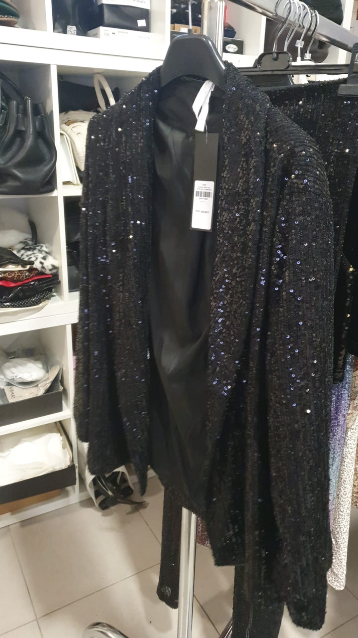 BLAZER PRETO DE LANTEJOULAS IMPERIAL