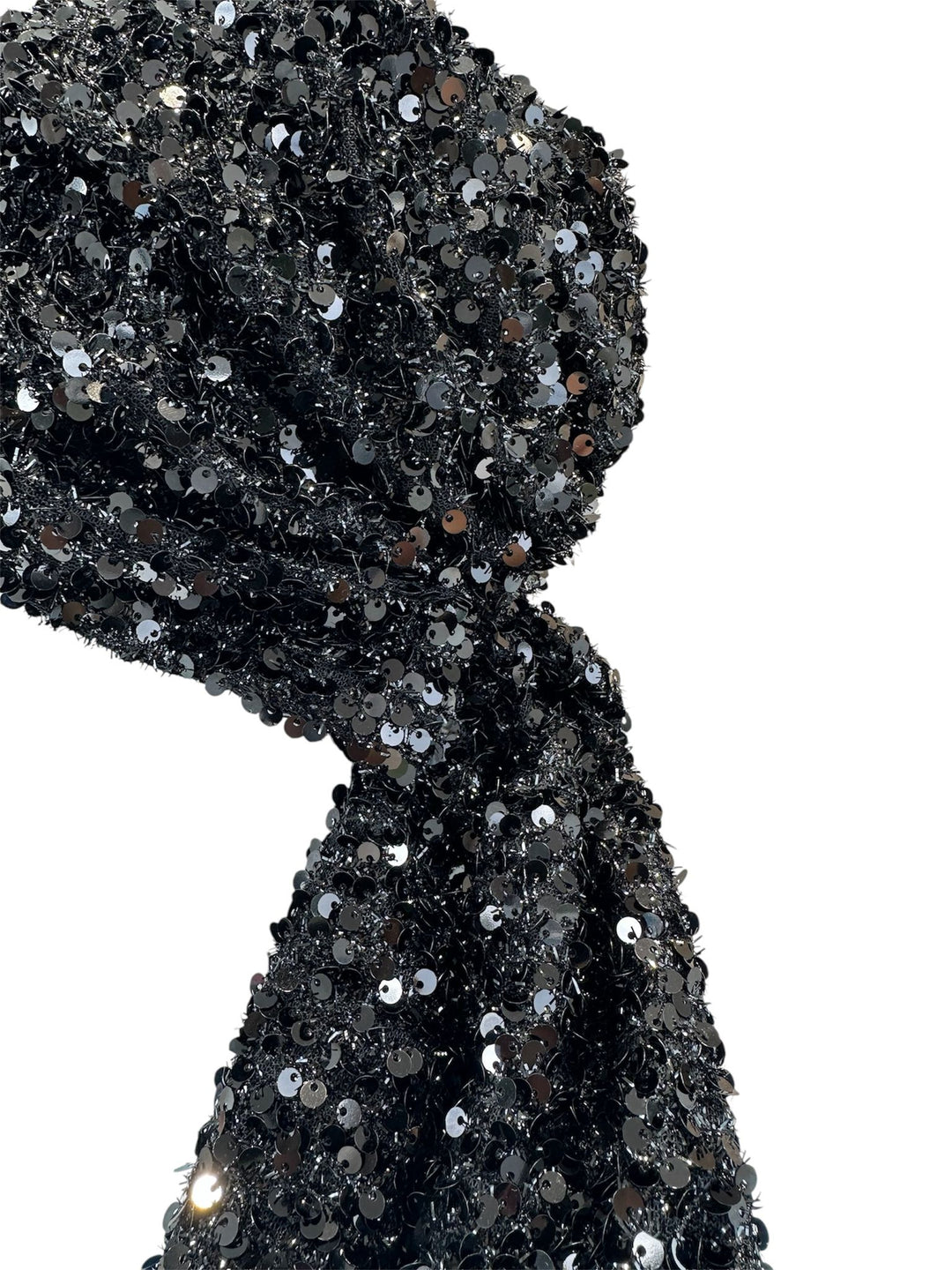 LENÇO DE CABEÇA DE LANTEJOULAS PRETO RINASCIMENTO