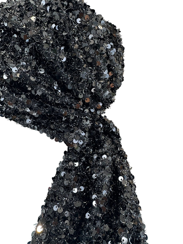 LENÇO DE CABEÇA DE LANTEJOULAS PRETO RINASCIMENTO