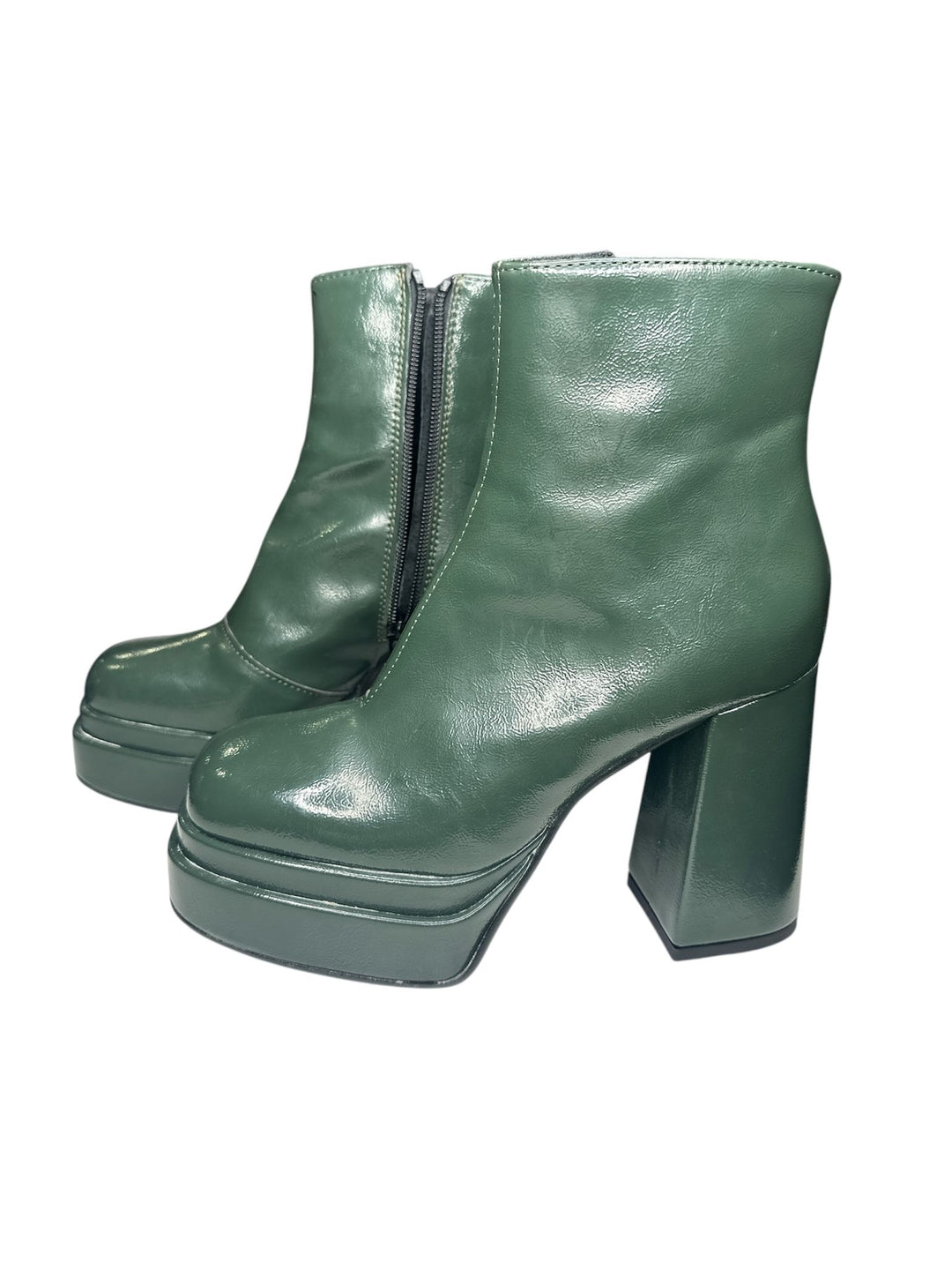 BOTA PLATAFORMA DE SALTO ALTO VERDE RINASCIMENTO