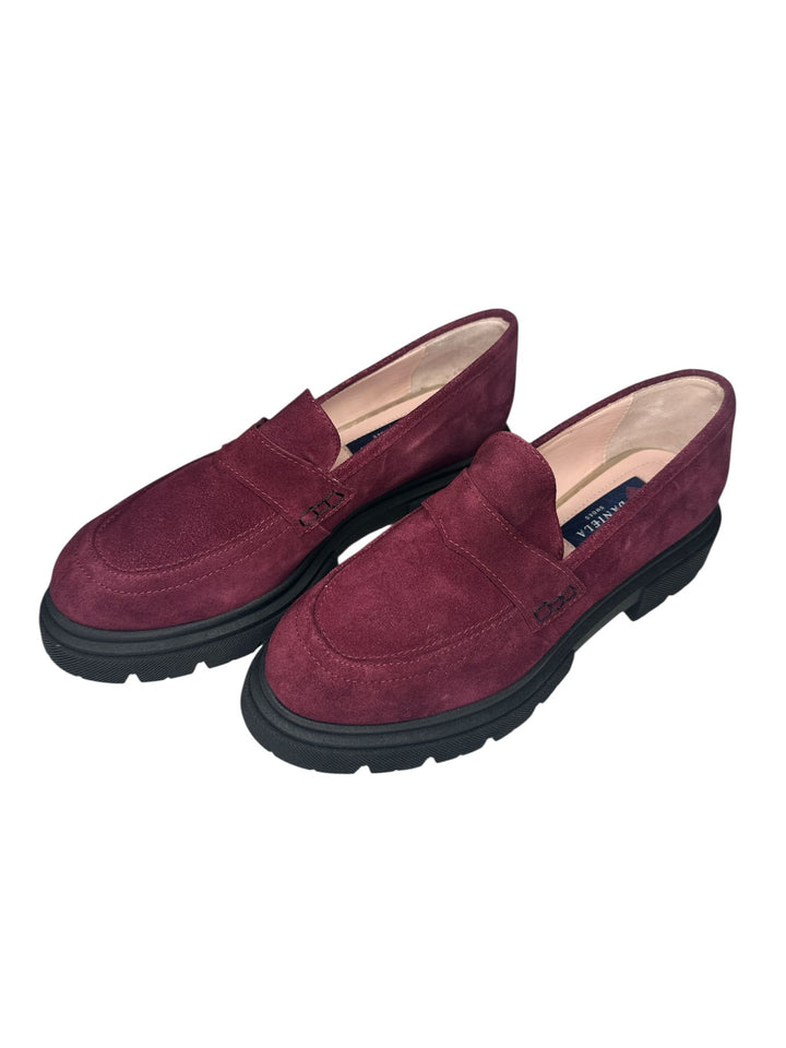 MOCASSIM CAMURÇA BORDEAUX COM SOLA RASTO PONTO CHIC