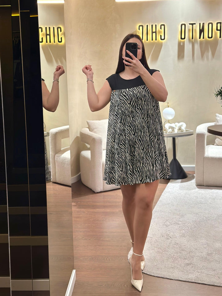 VESTIDO ZEBRA PLISSADO MISS YOU