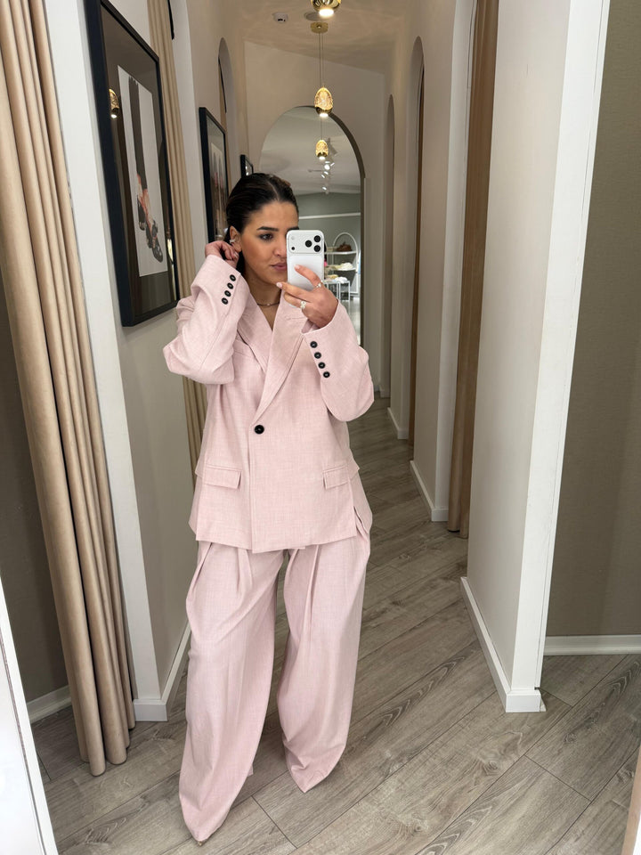 BLAZER ROSA SECO DE ALFAIATARIA PONTO CHIC