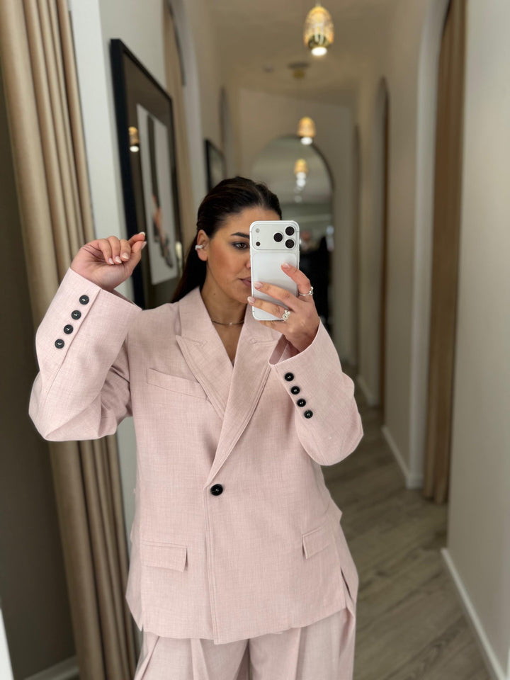 BLAZER ROSA SECO DE ALFAIATARIA PONTO CHIC