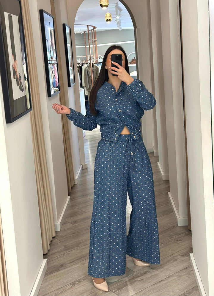 CALÇA PANTALONA COM BRILHO MISS YOU