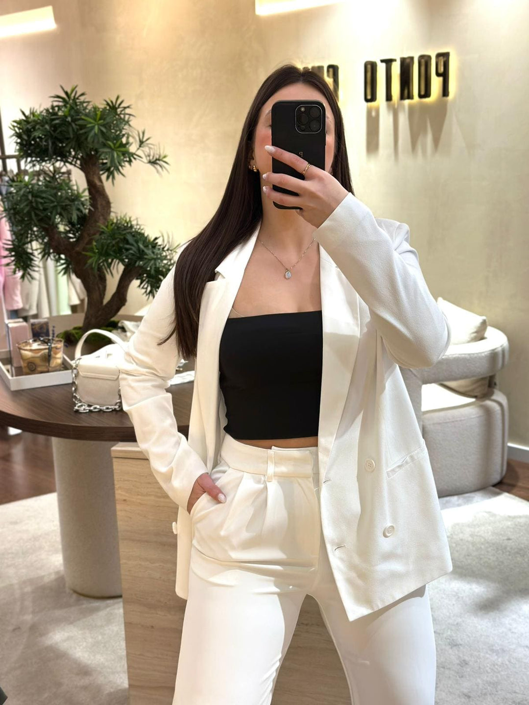 BLAZER BRANCO EM VISCOSE IMPERIAL