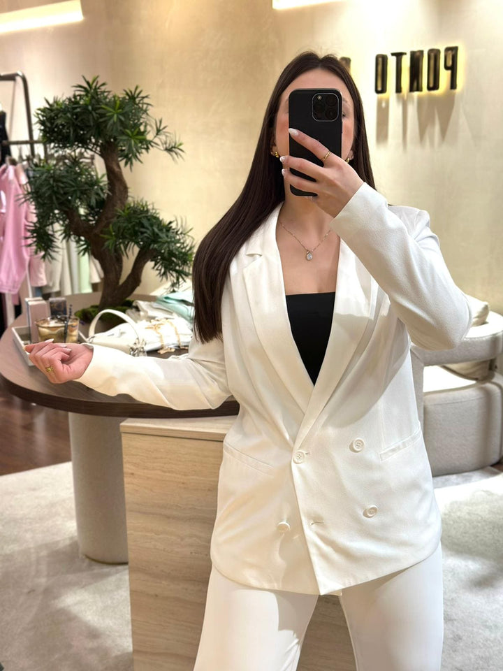 BLAZER BRANCO EM VISCOSE IMPERIAL