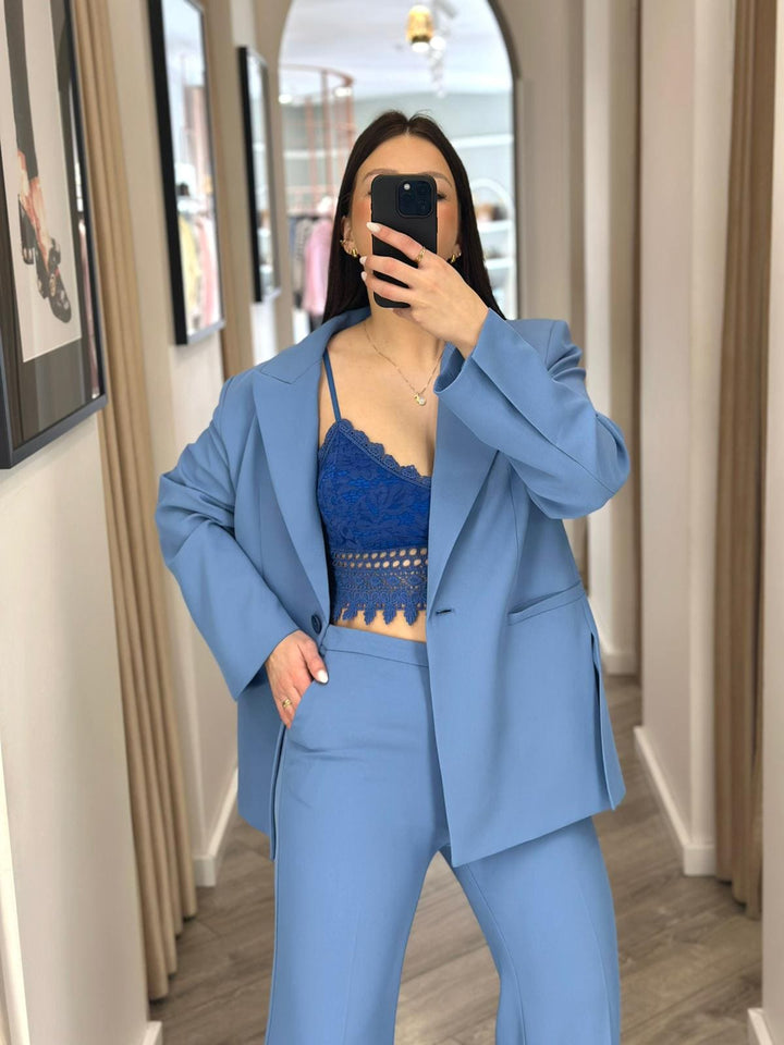 CALÇA AZUL COBALTO DE ALFAIATARIA IMPERIAL