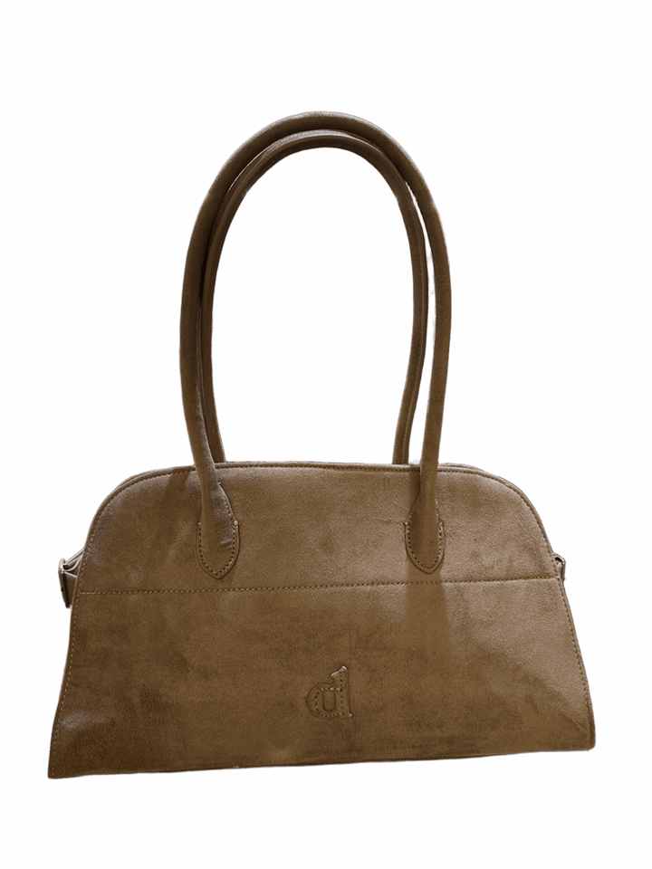 BOLSA EM PELE CAMURÇA CASTANHA DIXIE