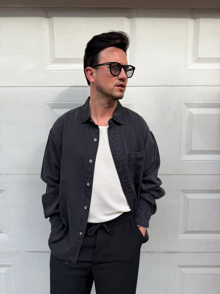 CAMISA CINZA COM BOLSO GIANNI LUPO