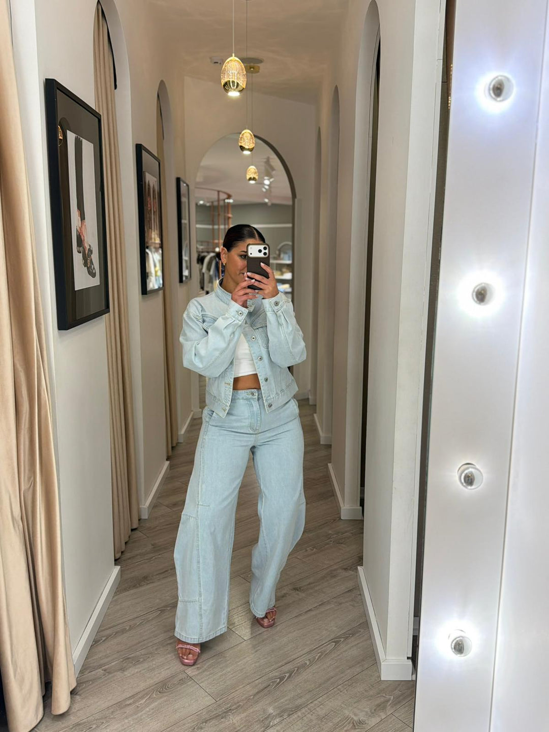 CONJUNTO GANGA CLARA CASACO E CALÇA PONTO CHIC