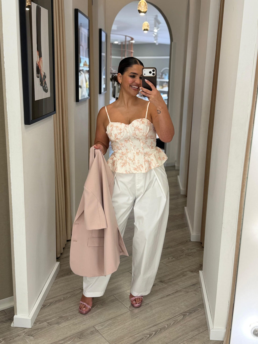 TOP CORSET FLORAL TEXTURADO PONTO CHIC