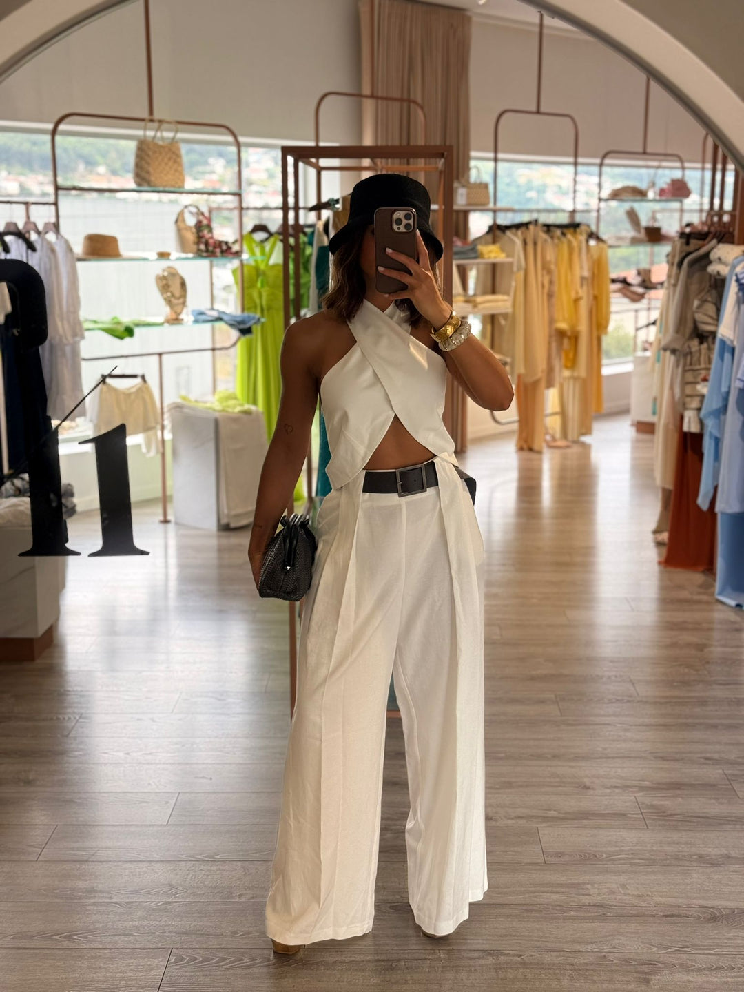 TOP BRANCO CRUZADO COSTAS ABERTAS DIXIE