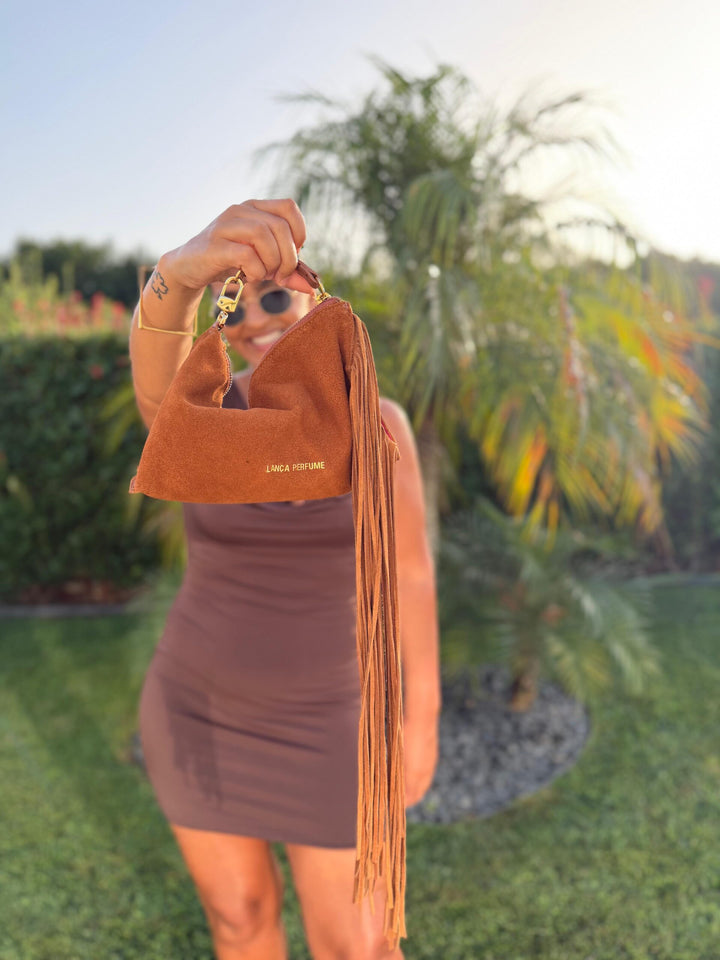 VESTIDO DRAPEADO CASTANHO PONTO CHIC