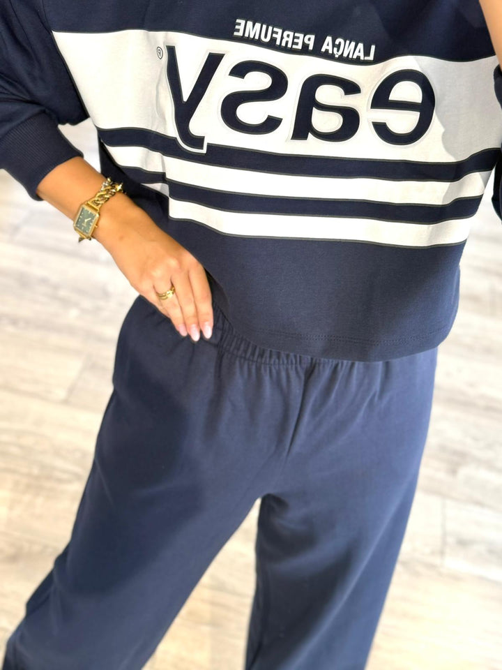 CAMISOLA AZUL COM LOGÓTIPO EASY LANÇA PERFUME