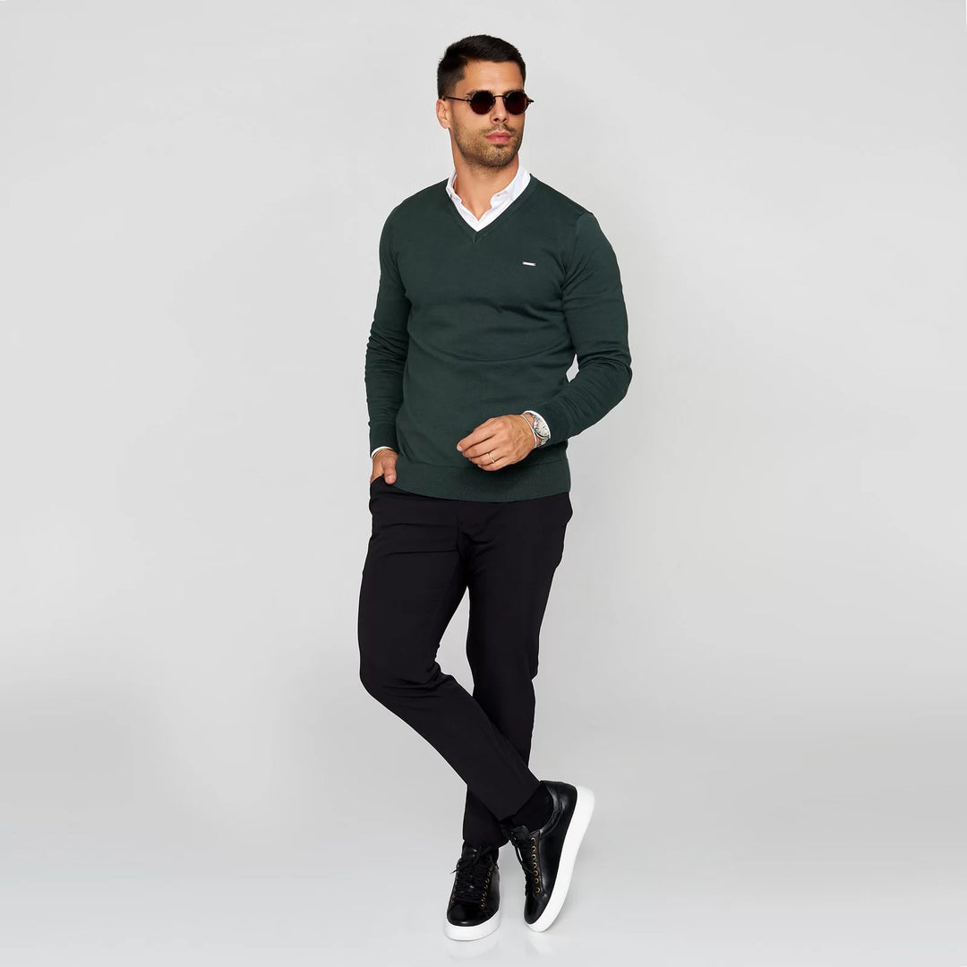 CAMISOLA TRICOT DECOTE V VERDE ZOLF
