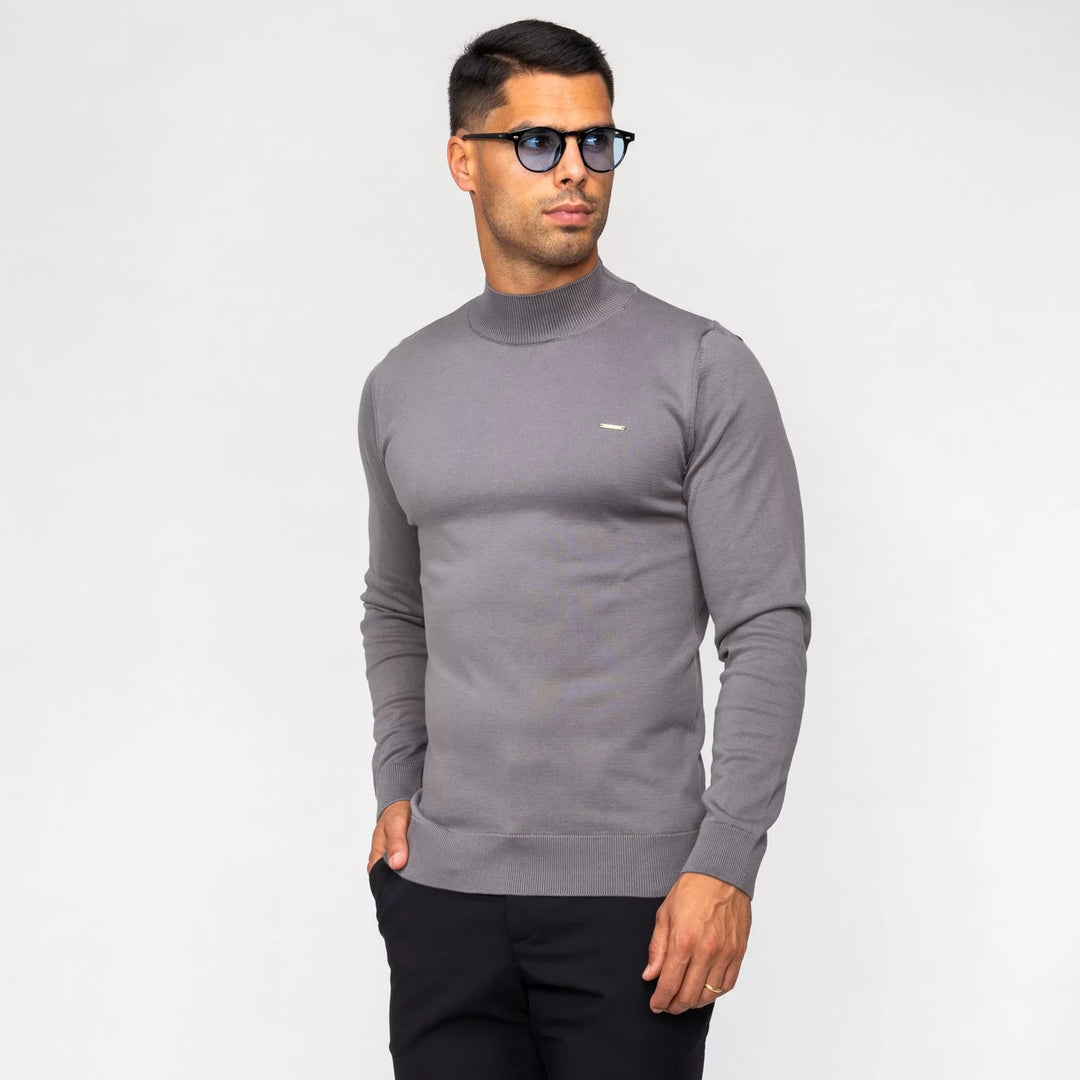 CAMISOLA MEIA GOLA CINZENTA ZOLF