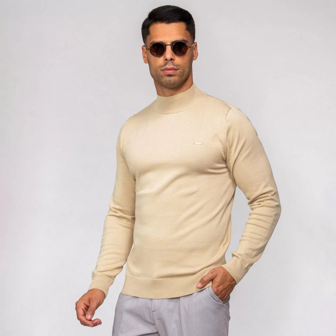 CAMISOLA MEIA GOLA BEGE ZOLF