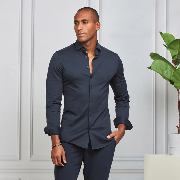 CAMISA STRETCH EASY-IRON AZUL SLIM FIT ZOLF