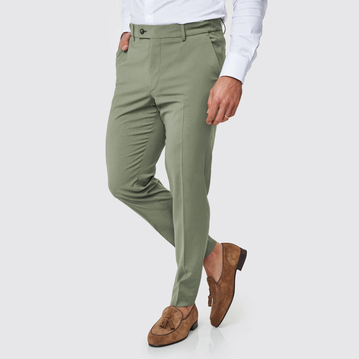 Fato verde claro slim fit Zolf | Ponto Chic