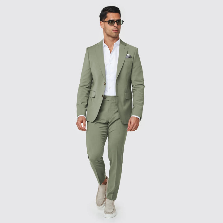 Fato verde claro slim fit Zolf | Ponto Chic