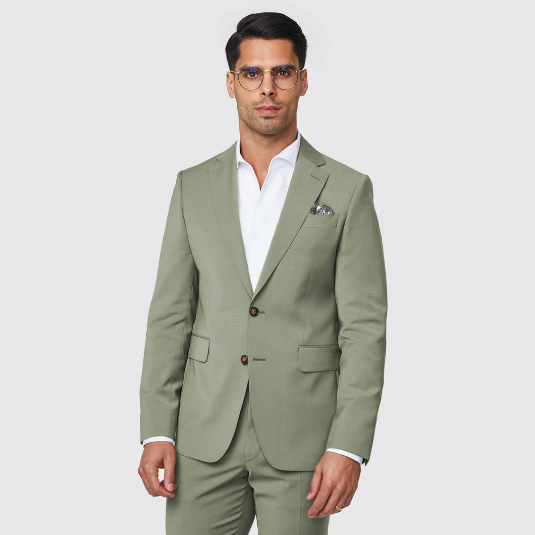 Fato verde claro slim fit Zolf | Ponto Chic