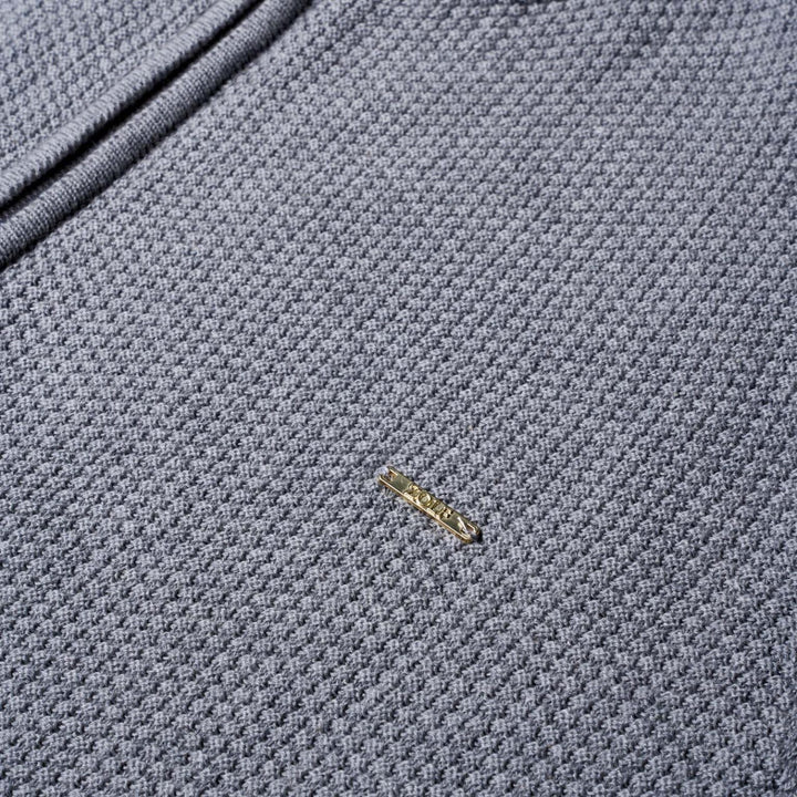 CARDIGAN TRICOT TEXTURA CINZA CLARO ZOLF