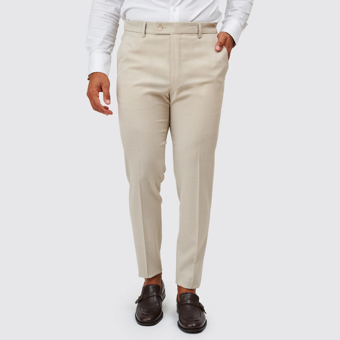 FATO TRESPASSE TEXTURA BEGE CLARO SLIM FIT ZOLF