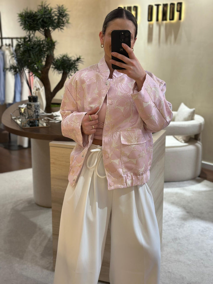 BOMBER ESTAMPADO ROSA PONTO CHIC