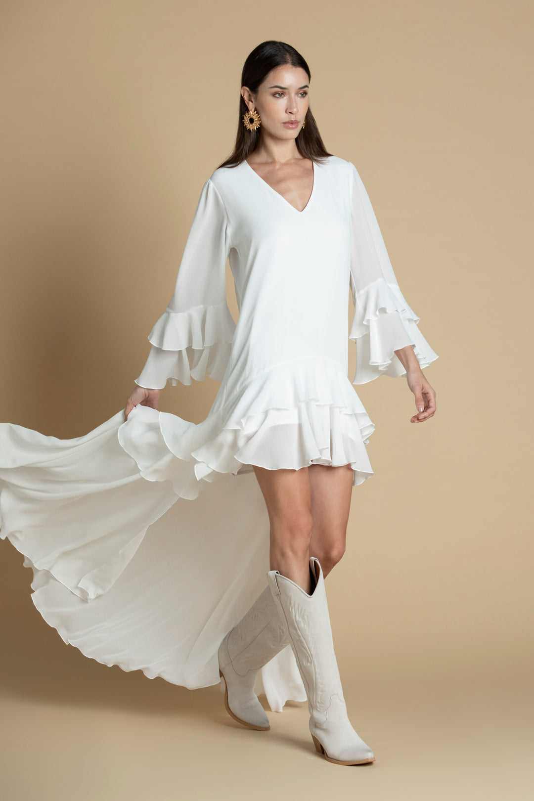 VESTIDO BRANCO ASSIMÉTRICO SAHOCO