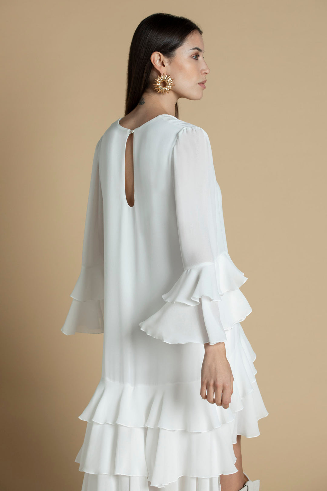 VESTIDO BRANCO ASSIMÉTRICO SAHOCO