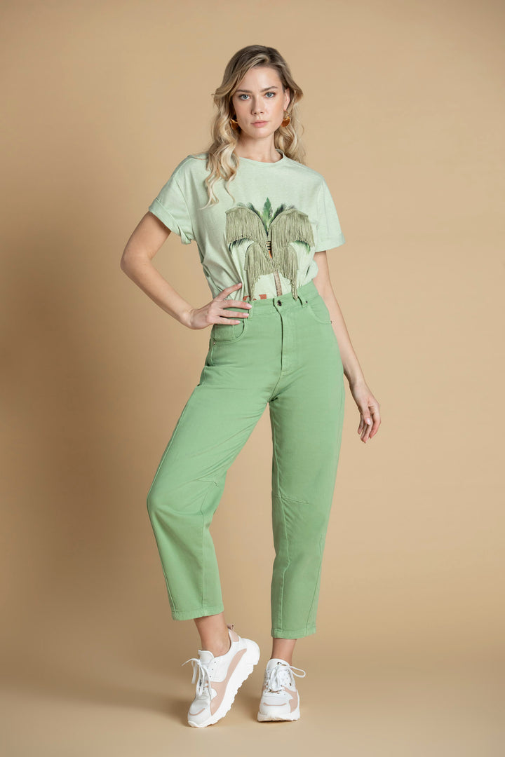 T-SHIRT VERDE COM ESTAMPADO SAHOCO
