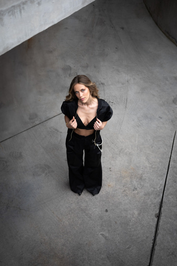 CALÇA TROMPETE COM ACESSORIO GAELLE PARIS
