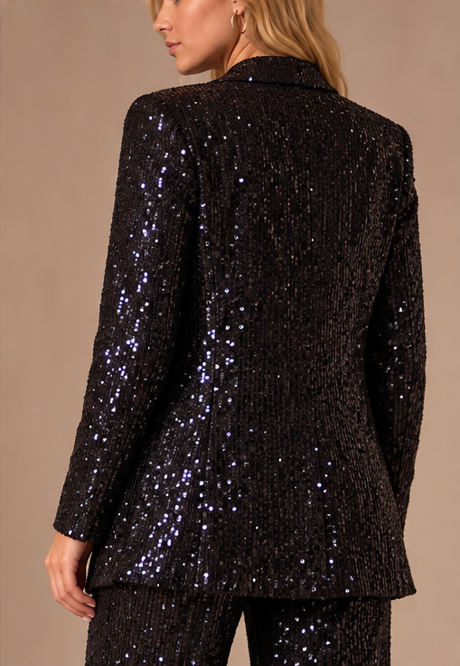 BLAZER PRETO DE LANTEJOULAS IMPERIAL