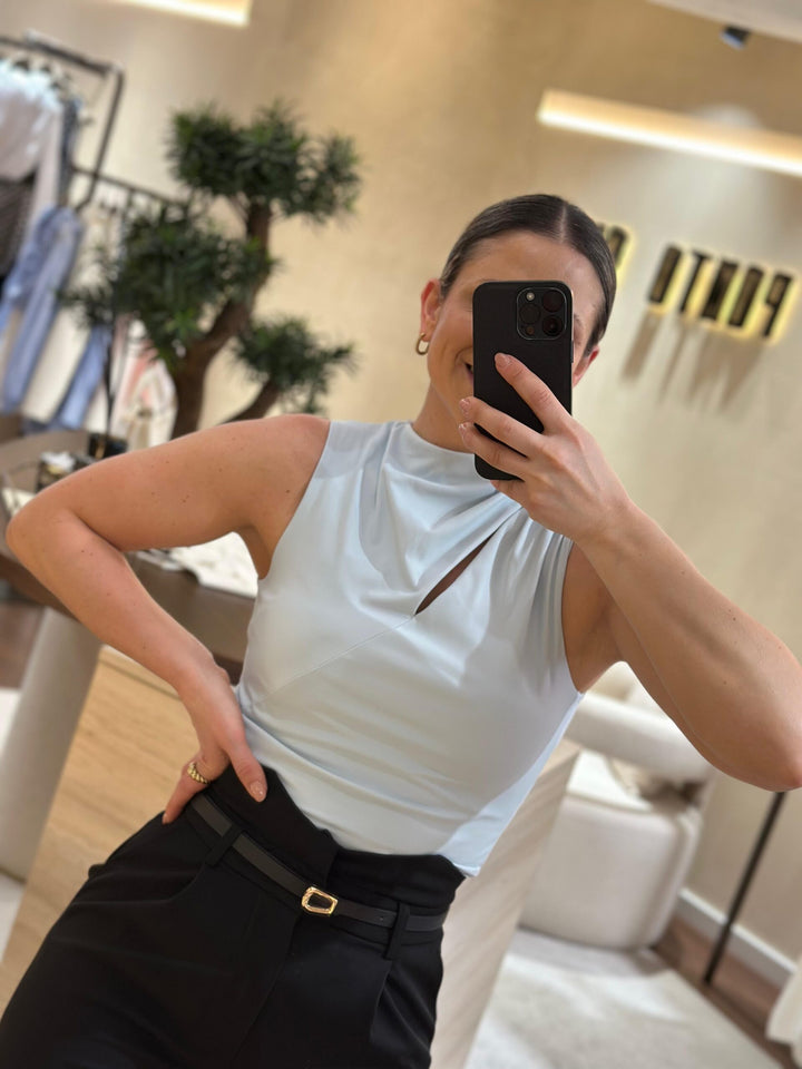 BODY AZUL BEBE COM ABERTURA PONTO CHIC