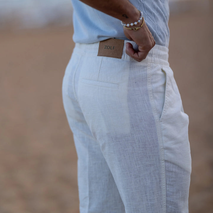 CALÇA DE LINHO BRANCA ZOLF