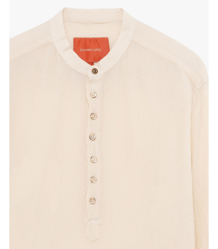 CAMISA TEXTURADA COM GOLA PADRE GIANNI LUPO