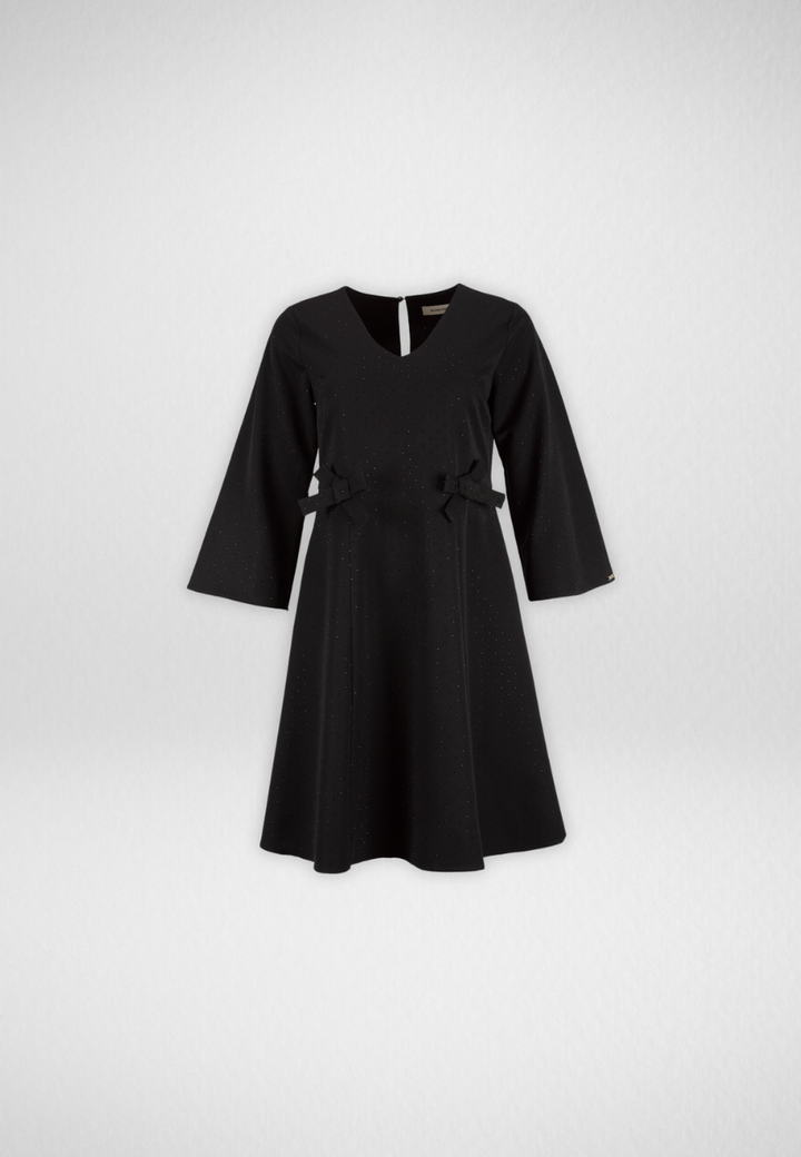 VESTIDO PRETO COM BRILHANTES SILVINA CAMPOS