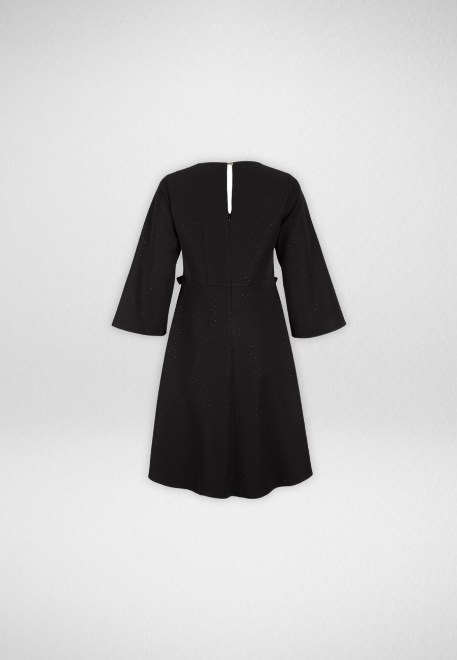 VESTIDO PRETO COM BRILHANTES SILVINA CAMPOS