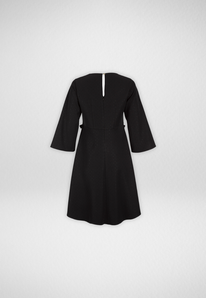 VESTIDO PRETO COM BRILHANTES SILVINA CAMPOS