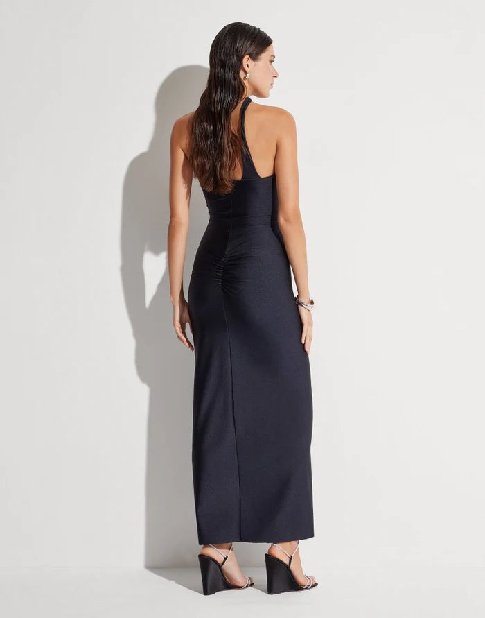 VESTIDO COMPRIDO PRETO ABERTURAS PEITO MVP