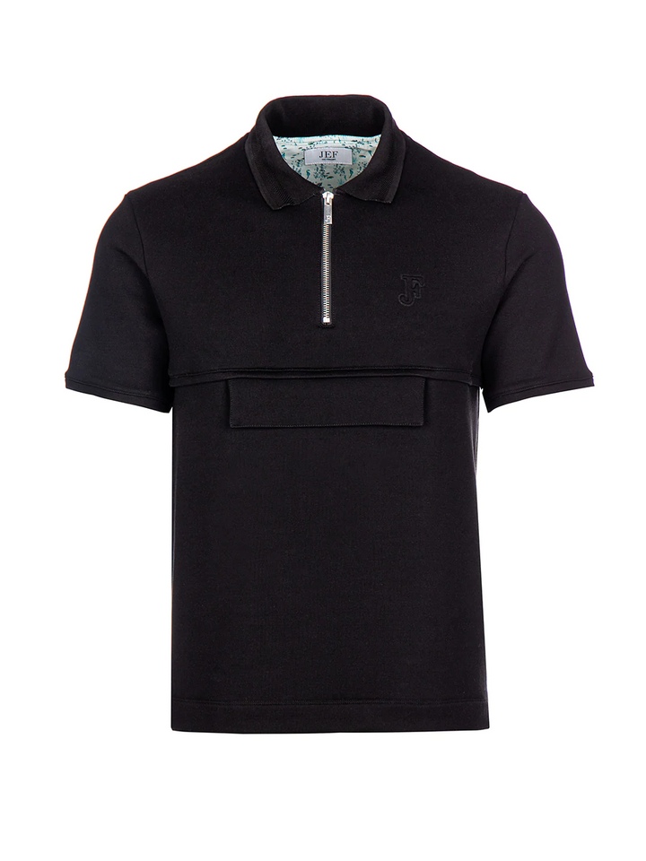 ANORAK PRETO COM FECHO FALCÃO JEF