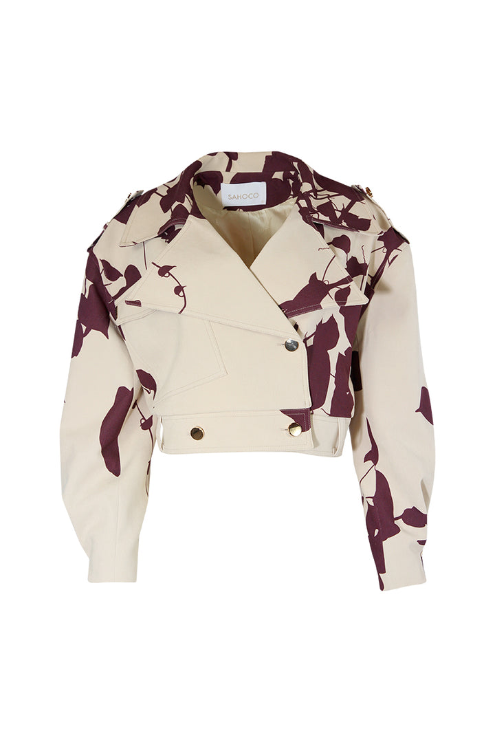 CASACO CROPPED ESTAMPADO SAHOCO